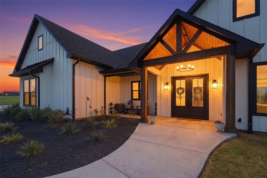 Exterior details and patio area of a home in , Savoy (Image 3).