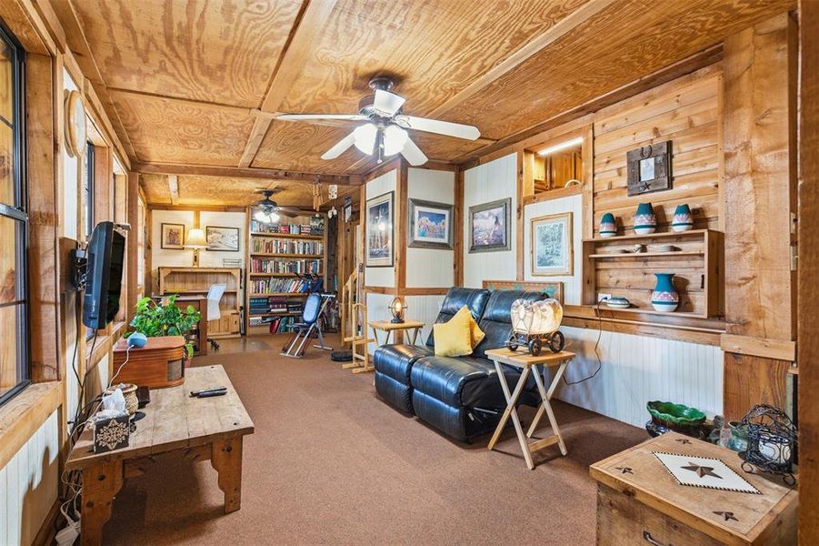 Family room overlooking the lake