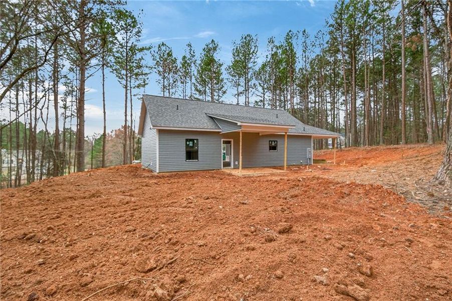 Exterior details and patio area of a home in , Cedartown (Image 1). Exterior details and patio area of a home in , Cedartown (Image 1).