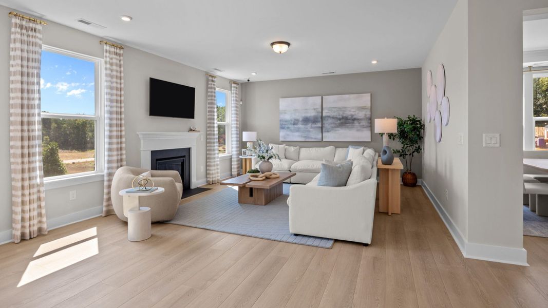 The Jordan Plan by DRB Homes in McBride Indian Trail, NC - Living