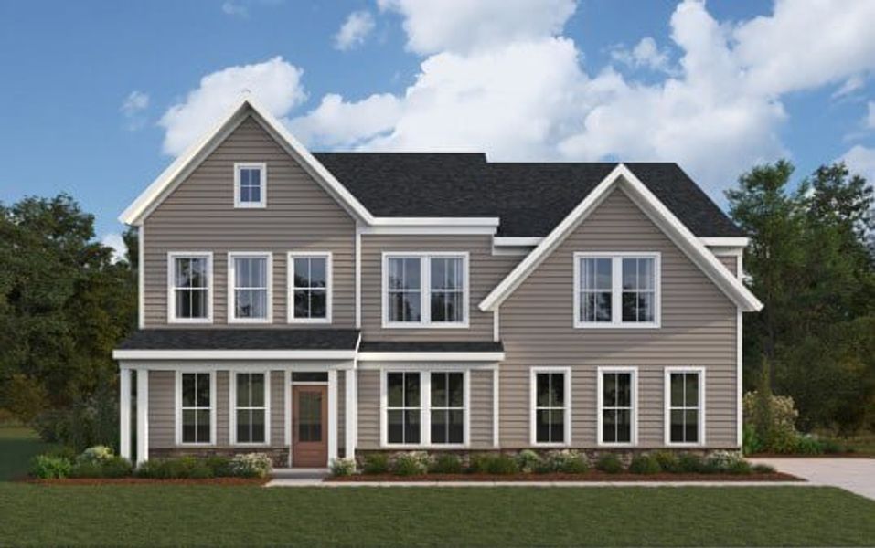 Representative exterior photo of a completed home built from the Carrington by Fischer Homes in Stonehaven, Hoschton, GA (Image 14).