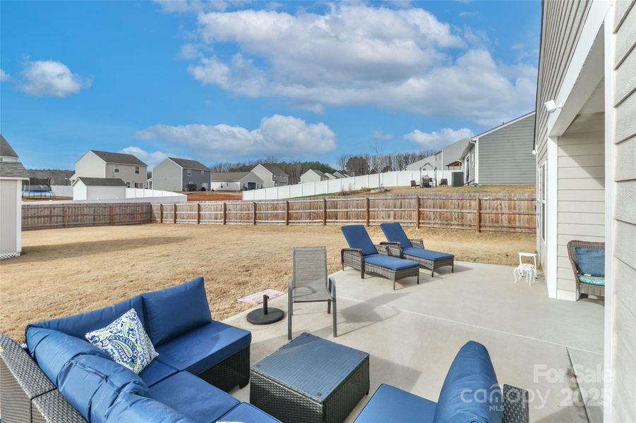 Exterior details and patio area of a home in Colonial Crossing, Troutman (Image 25). Exterior details and patio area of a home in Colonial Crossing, Troutman (Image 25).