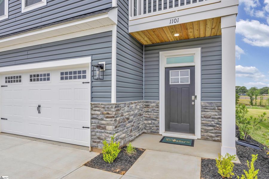 Exterior details and patio area of a home in Halton Oaks, Spartanburg (Image 2). Exterior details and patio area of a home in Halton Oaks, Spartanburg (Image 2).
