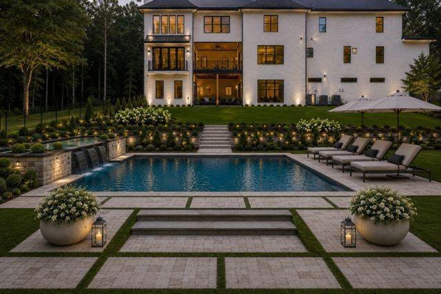 Exterior details and patio area of a home in , Acworth (Image 30).