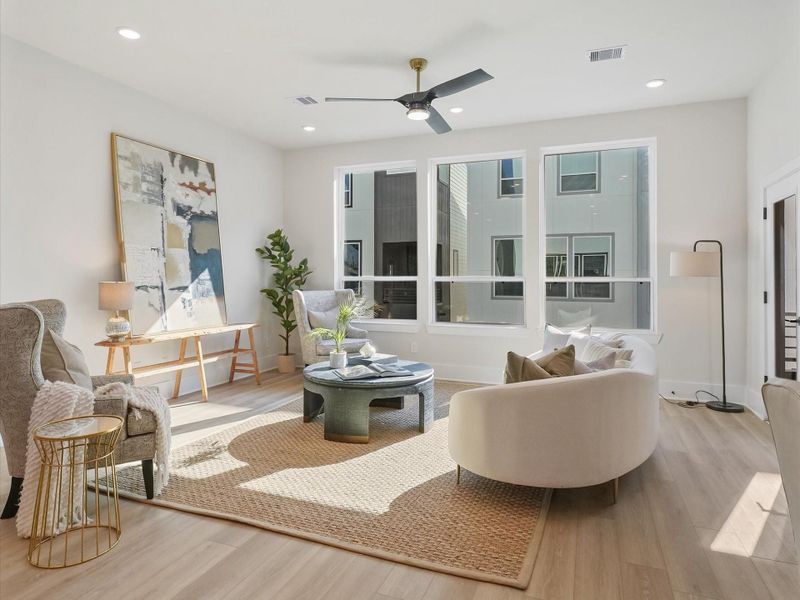 Furnished interior view inside a new home in , Houston (Image 26).