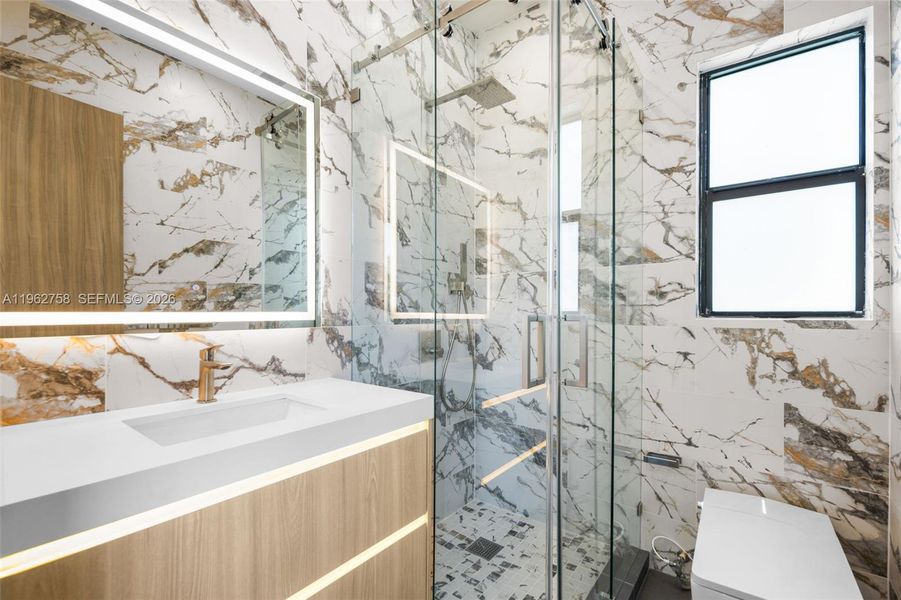 Furnished interior view inside a new home in , Miami (Image 56).