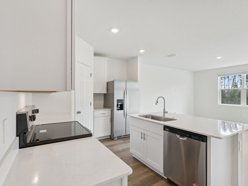 Furnished interior view inside a new home in Cagan Crossings West, Clermont (Image 4). Furnished interior view inside a new home in Cagan Crossings West, Clermont (Image 4).