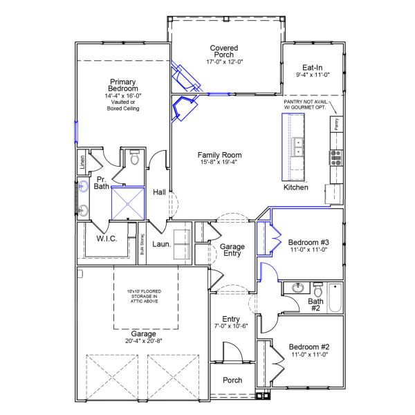 2D floor plan layout of this home in Brayden, Advance, NC (Image 3).