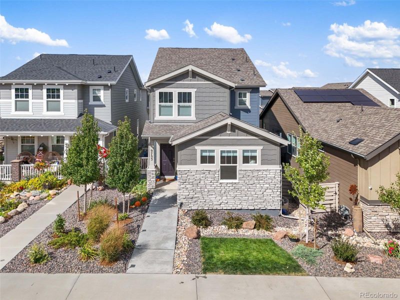 Front exterior of a new home in Sterling Ranch Prospect Village, Littleton, CO, highlighting curb appeal (Image 25).