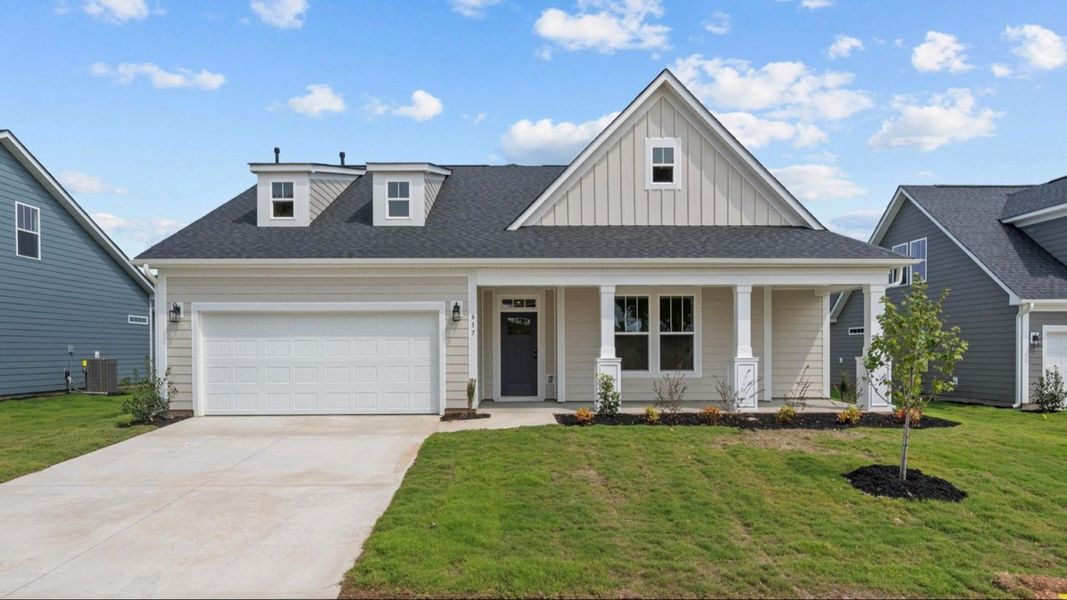 Representative exterior photo of a completed home built from the Wakefield by DRB Homes in Pinebrook, Woodruff, SC (Image 21).