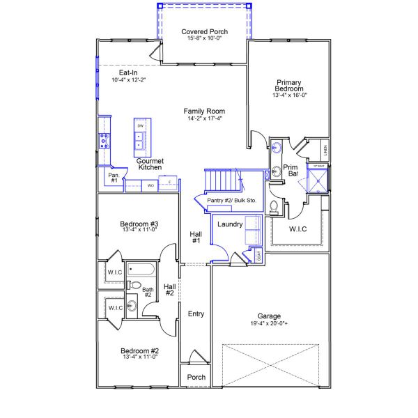 2D floor plan layout of this home in Ovation at Sweetbrier, Durham, NC (Image 2). 2D floor plan layout of this home in Ovation at Sweetbrier, Durham, NC (Image 2).