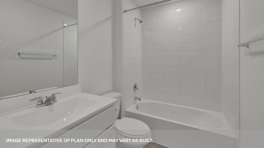 Furnished interior view inside a new home in Trace, San Marcos (Image 9).