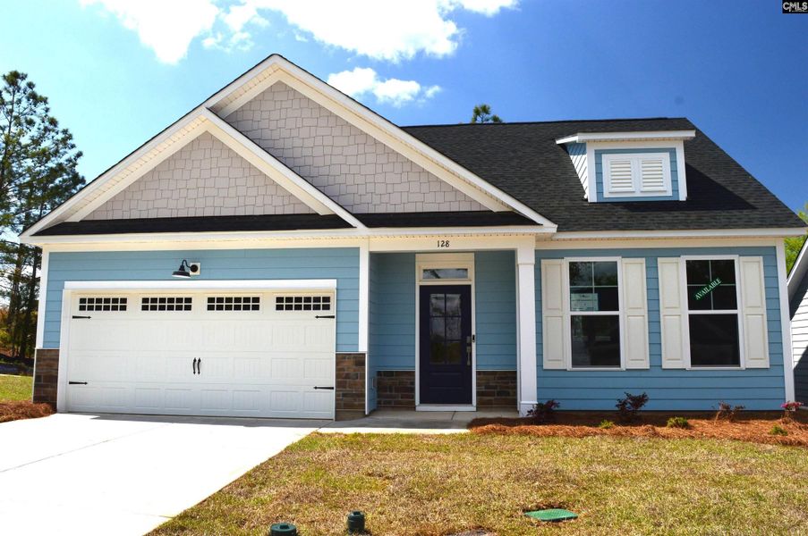 Front exterior of a new home in Bickley Station, Irmo, SC, highlighting curb appeal (Image 18).