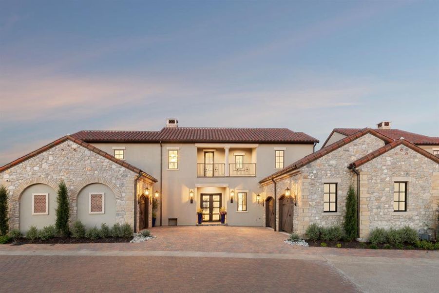 Mediterranean / spanish-style house featuring a balcony