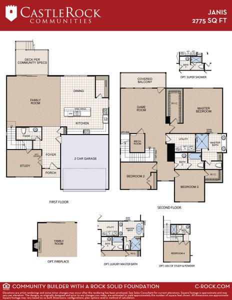 2D floor plan layout of this home in Preserve at Lakeway, Lakeway, TX (Image 4).