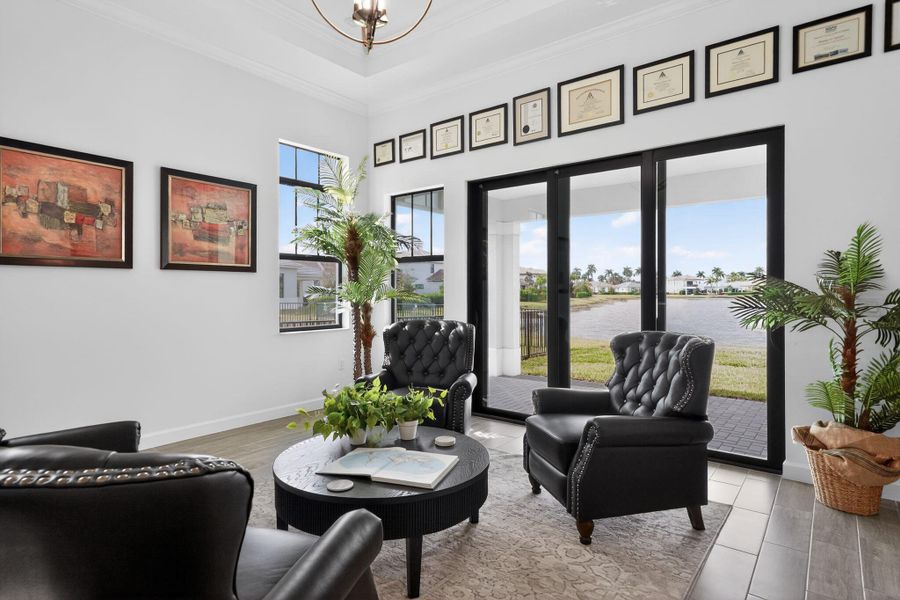 Furnished interior view inside a new home in Tesoro Club, Port St. Lucie (Image 8). Furnished interior view inside a new home in Tesoro Club, Port St. Lucie (Image 8).