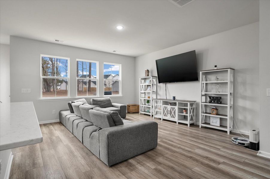 Furnished interior view inside a new home in Limehouse Village: Arbor Series, Summerville (Image 30). Furnished interior view inside a new home in Limehouse Village: Arbor Series, Summerville (Image 30).