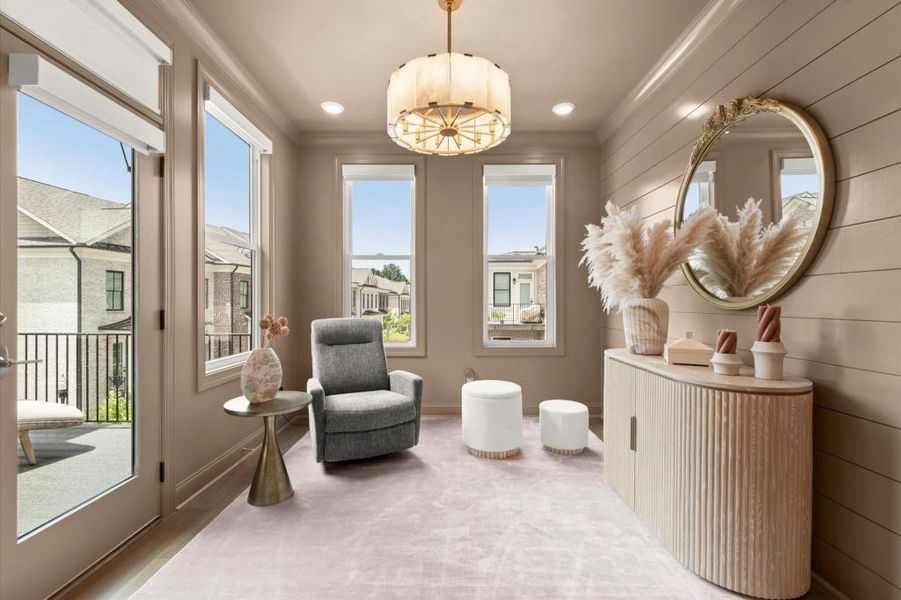 Furnished interior view inside a new home in , Alpharetta (Image 8).