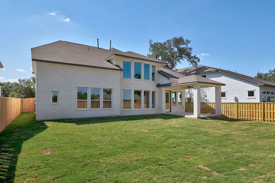 Exterior details and patio area of a home in Parmer Ranch, Georgetown (Image 4). Exterior details and patio area of a home in Parmer Ranch, Georgetown (Image 4).