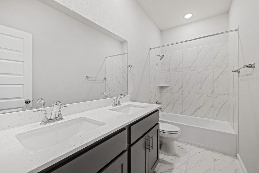 Furnished interior view inside a new home in Santa Rita Ranch, Liberty Hill (Image 13). Furnished interior view inside a new home in Santa Rita Ranch, Liberty Hill (Image 13).