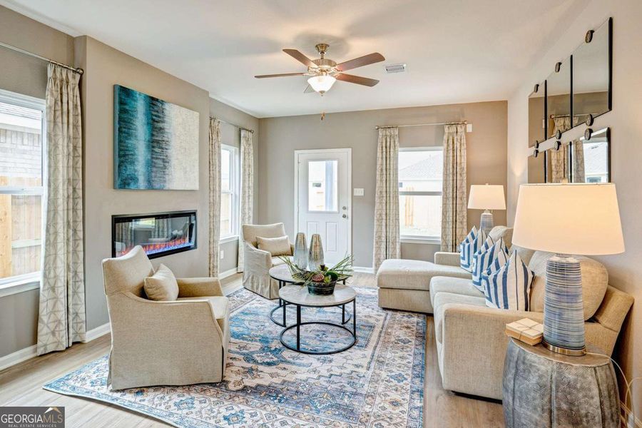 Furnished interior view inside a new home in Cobblestone Crossing Commons, Byron (Image 4).