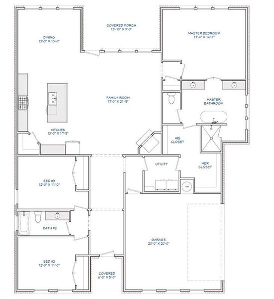 2D floor plan layout of this home in , Benbrook, TX (Image 2). 2D floor plan layout of this home in , Benbrook, TX (Image 2).