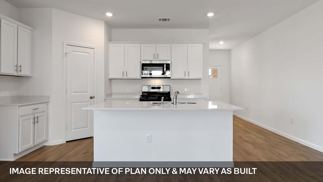 Furnished interior view inside a new home in Bar W Ranch, Leander (Image 2). Furnished interior view inside a new home in Bar W Ranch, Leander (Image 2).