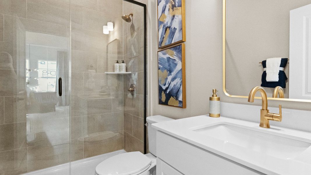 The Brockton Plan by DRB homes in Pineville, NC - Bathroom