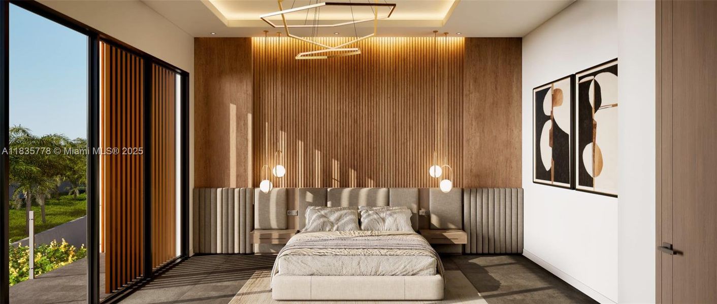 Furnished interior view inside a new home in , Miami Beach (Image 9). Furnished interior view inside a new home in , Miami Beach (Image 9).