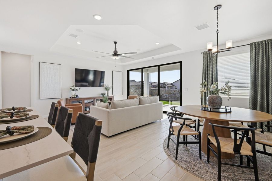 Representative furnished interior of a home built from the Valencia by Hakes Brothers in Verdancia, El Paso (Image 7).