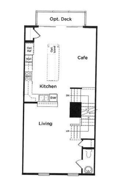 2nd Floor - Kitchen, Dining, Living Room, Balcony, Half Bath, Coat Closet