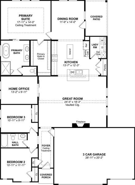 The Juniper III floor plan by K. Hovnanian Homes. 1st Floor Shown. *Prices, plans, dimensions, features, specifications, materials, and availability of homes or communities are subject to change without notice or obligation.