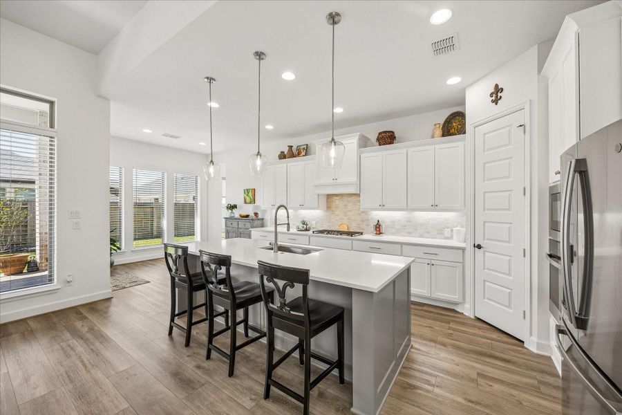 Beautiful and large chefs kitchen open to family room/breakfast room