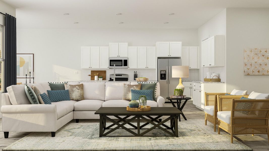 Furnished interior view inside a new home in Horizons at Summers Corner | 55+: The Estates, Summerville (Image 11).