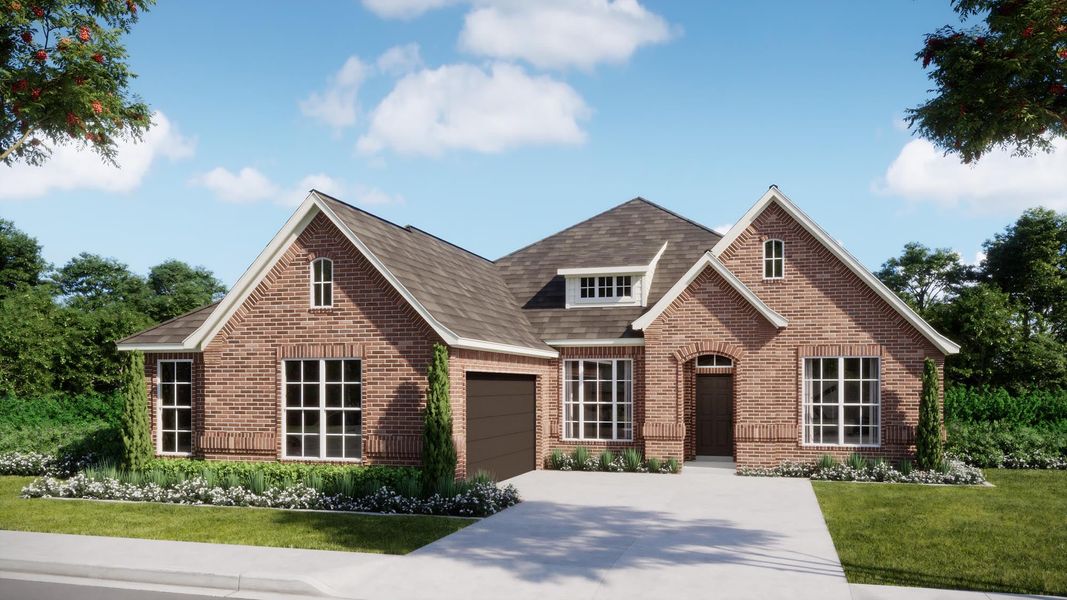 Representative exterior photo of a completed home built from the Concept 2370 by Risewell Homes in Myrtle Creek, Waxahachie, TX (Image 6).