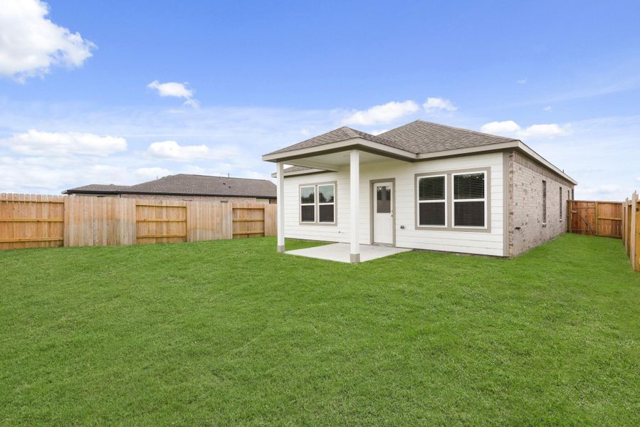 Exterior details and patio area of a home in River Ranch Trails, Dayton (Image 4). Exterior details and patio area of a home in River Ranch Trails, Dayton (Image 4).