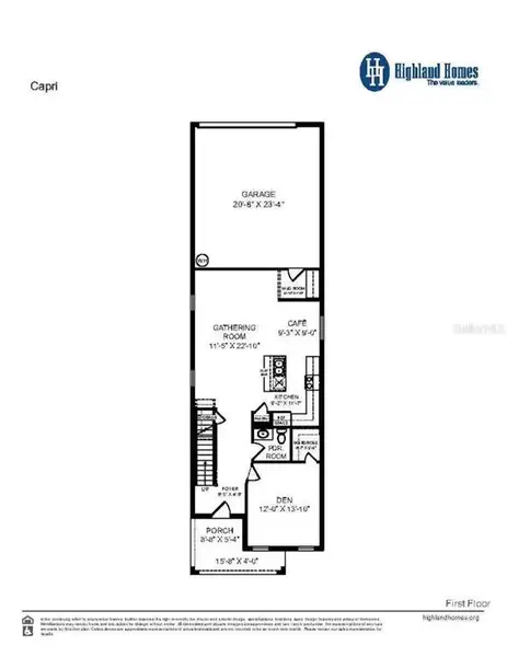 2D floor plan layout of this home in The Crossings - Bungalows, St. Cloud, FL (Image 3).