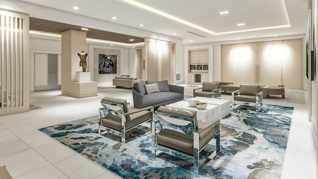 CLUB ROOM - 6TH FLOOR RENDERING