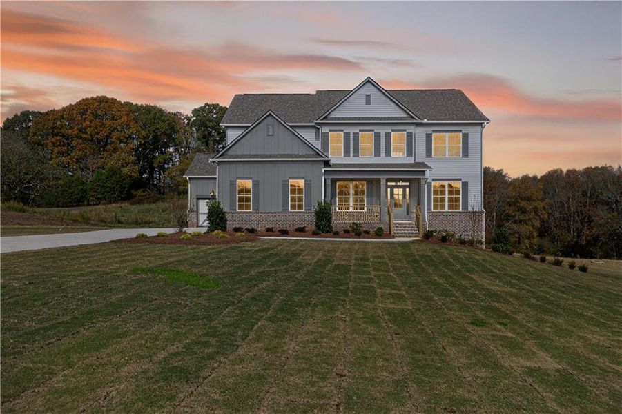 Front exterior of a new home in , Gainesville, GA, highlighting curb appeal (Image 31). Front exterior of a new home in , Gainesville, GA, highlighting curb appeal (Image 31).