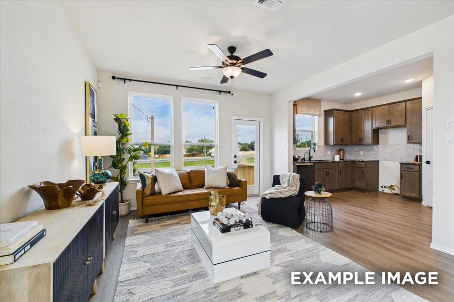 Representative furnished interior of a home built from the The Florence C by Davidson Homes LLC in Buffalo Way Villas, Houston (Image 7).