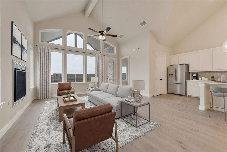 Furnished interior view inside a new home in Monterra, Fate (Image 16).