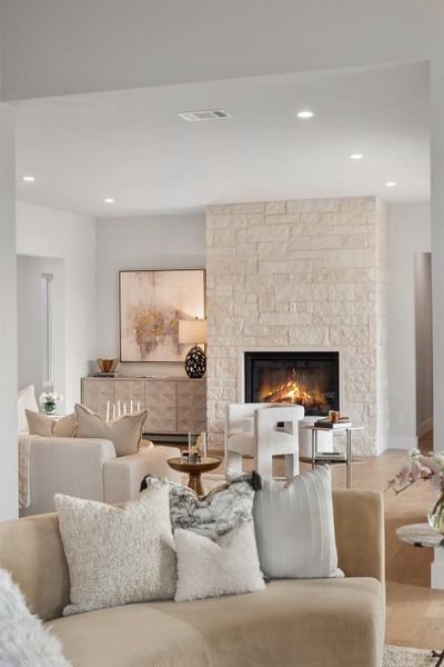 Family Room with Second Fireplace