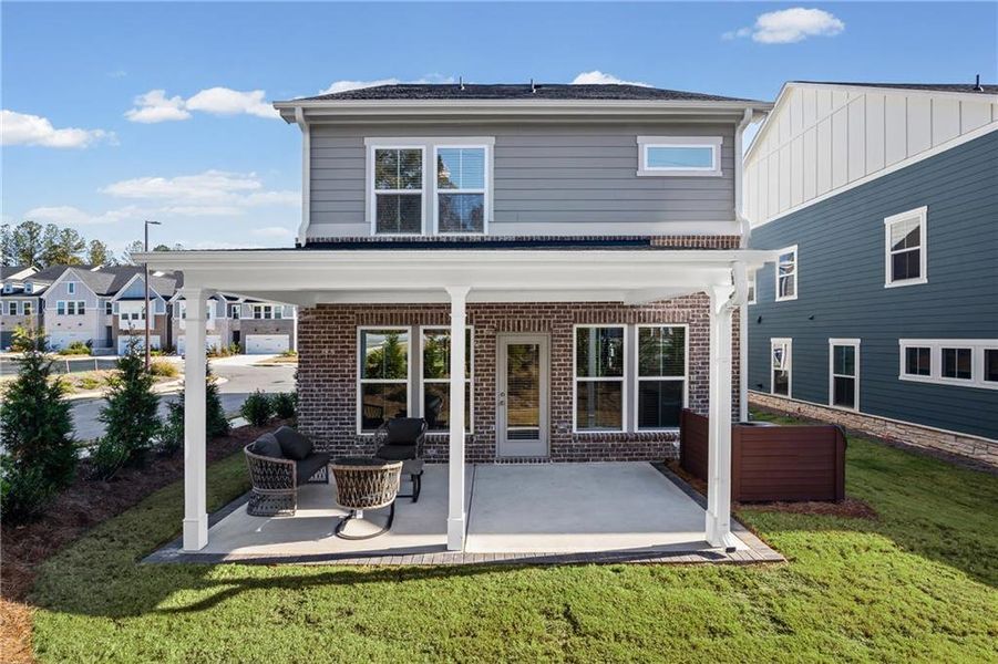 Exterior details and patio area of a home in Adler Springs, Powder Springs (Image 3).