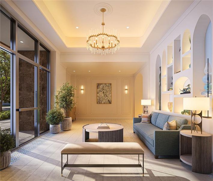 Furnished interior view inside a new home in , St. Petersburg (Image 4).