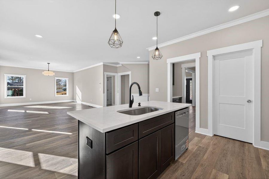 Furnished interior view inside a new home in , Flowery Branch (Image 17).
