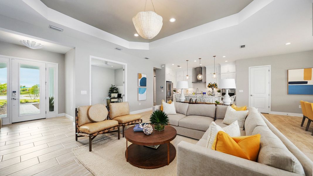 Representative furnished interior of a home built from the Captiva by Neal Communities in SkySail, Naples (Image 9).