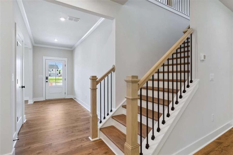 Spacious, unfurnished interior of a new home in The Paddocks at Doc Hughes, Buford (Image 26). Spacious, unfurnished interior of a new home in The Paddocks at Doc Hughes, Buford (Image 26).