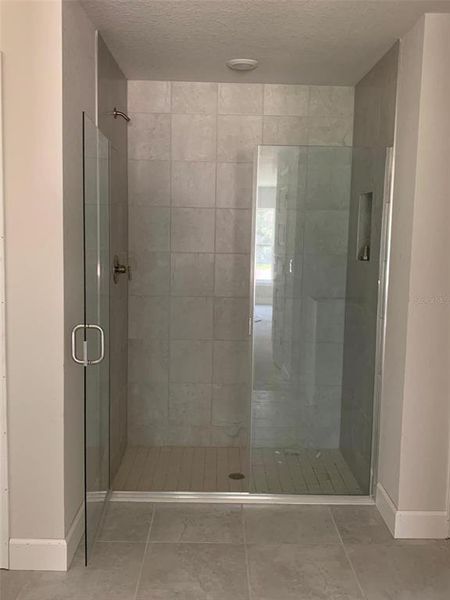 Tile shower in owner's bathroom