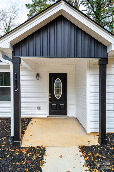 Exterior details and patio area of a home in , Hickory (Image 3).