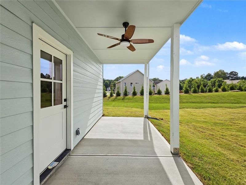 Exterior details and patio area of a home in , Austell (Image 28).